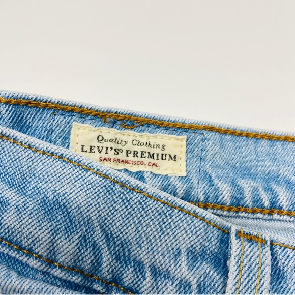 LEVI'S Premium 501 Original Sport Stripe Cropped Jeans in Dibs Size 26 - Picture 6 of 13